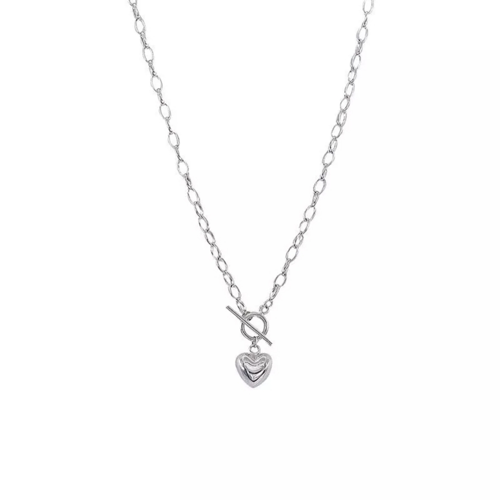 Elegant silver chain heart necklace s925 - Picture 9 of 12